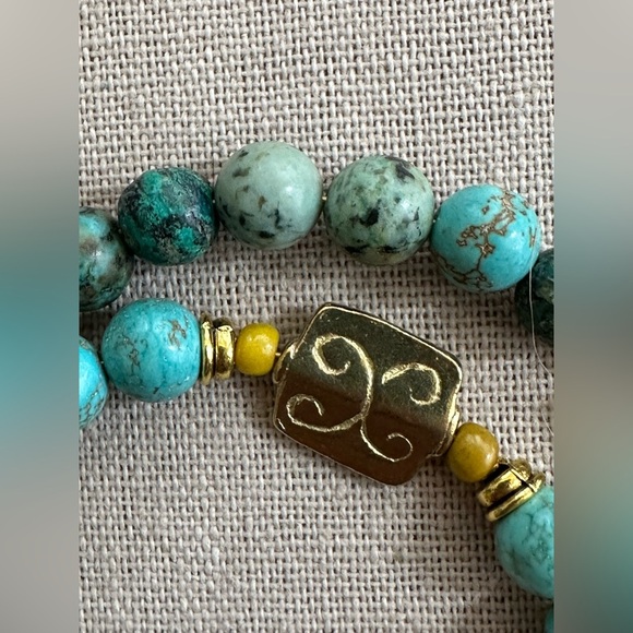 24 inch African inspired Colorful brass bead necklace NWOT - Picture 11 of 13